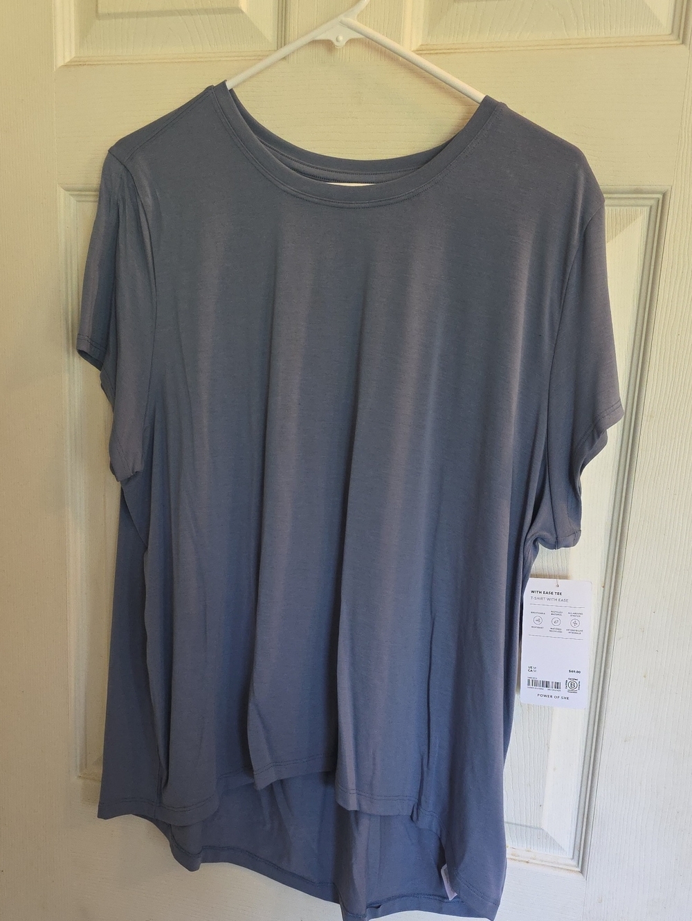 Athleta Dusty Blue Relaxed Short Sleeve Tee